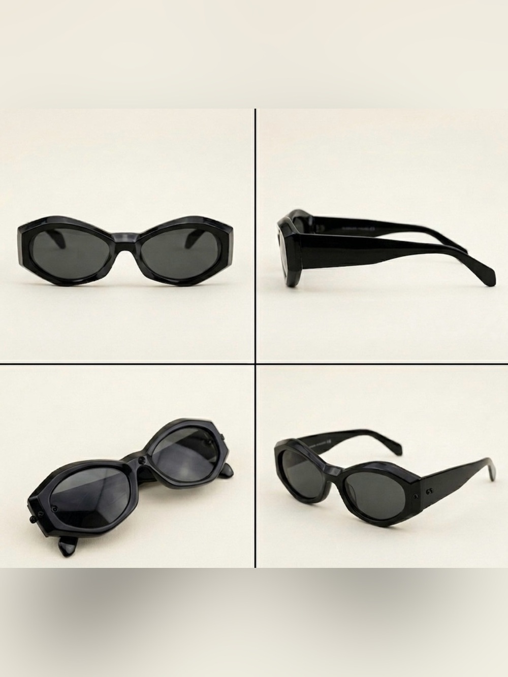 Black Geometric Modern Fashion Frame Sunglasses - Women Accessories